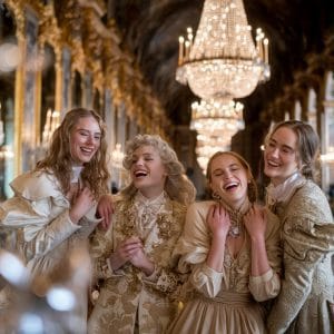 jone dames op bruiloft in paleis