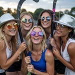 sport girls posing for phtobooth - ai art
